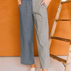 Brand New, One Loved Babe Pants. Still Has Tags, Just Looked Strange On Me. Checked Pants, Plaid Dress Pants, Striped Sweatpants, Checkered Pants, Brown Dress Pants, Slacks For Women, Dockers Pants, Pinstripe Dress, Linen Blend Pants