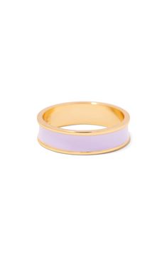 Smooth enamel fills this charming 14-karat gold-plated ring that adds a chic touch to any ring stack. 14k-gold plate/enamel Made in the USA Mercersburg Academy, Collab Ideas, Xmas Wishlist, Eclectic Jewelry, Ring Stack, Enamel Ring, Plated Ring, Really Cute Outfits, Enamel Jewelry