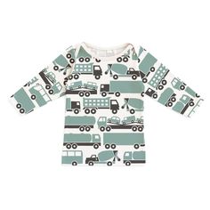 The cutest little lap tee, in our Big Rigs print. Honk honk! Big rigs rumbling down the road! This timeless top for the littles has a lap neck opening for quick and easy on and off, and we gave it some extra length to cover baby's belly! Pair it with one of our baby leggings for a perfect tiny outfit. -Made in Brooklyn NY USA -100% Certified Organic Cotton Bloomers Shorts, Baby Belly, Long Romper, Baby Cover, Organic Cotton Baby, Big Rigs, Baby Leggings, Bubble Romper, Baby Sale