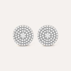 SKU# E-10281 Diamond Weight 0.26cts Earring Diameter 9.60 mm Thickness 2.0 mm Post back closure Finish 14k gold plated sterling silver or in sterling silver. Avoid contact with anything containing derivatives of alcohol. White Gold Moissanite Cluster Earrings, Fine Jewelry Round Cluster Earrings With Vvs Clarity, Round Cluster Earrings With Diamonds, Fine Jewelry, Timeless Cluster Earrings With Brilliant Cut Cubic Zirconia, Timeless Round Cluster Earrings With Brilliant Cut, Fine Jewelry Diamond Cluster Earrings, Elegant Round Cluster Earrings With Lab Grown Diamonds, Vvs Clarity Round Cluster Earrings Fine Jewelry, Timeless Round Brilliant Cut Cluster Earrings