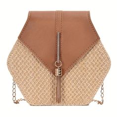 Woven Geometric Design Bag Snap Magnet Closure Chain Strap Tassel Tan Fabric Lining Aprox Measurements 7 1/2”W X 8” H This Is A Gorgeous Bag To Hold Your Essentials Purse Handbag Pocketbook Crossbody Shoulder Bag Vacation Cruise Resort Beach Event Classic Casual Brown Bag With Chain Strap For Summer, Brown Summer Shoulder Bag Fashion Accessory, Elegant Summer Shoulder Bag With Zipper Closure, Elegant Summer Shoulder Bag With Zipper, Elegant Summer Bags With Zipper Closure, Brown Shoulder Bag With Chain Strap For Summer, Brown Crossbody Clutch For Summer, Summer Brown Crossbody Clutch, Summer Shoulder Evening Bag