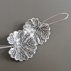 Leaf Earrings - Silver Earrings, Leaf Jewelry, Long Earrings, Botanical Jewelry, Gift for Woman, Nature Gift, Lightweight Earrings Silver Leaf-shaped Handmade Earrings, Silver Leaf-shaped Metal Earrings, Nickel-free Leaf-shaped Nature-inspired Earrings, Unique Nickel-free Leaf-shaped Earrings, Handmade Leaf-shaped Metal Earrings, Handmade Metal Leaf-shaped Earrings, Leaf-shaped Metal Jewelry With Matching Earrings, Nickel-free Leaf-shaped Earrings For Gift, Nickel Free Leaf Shaped Earrings For Gift