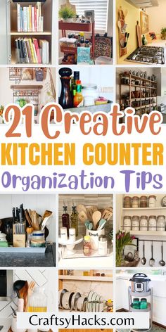 twelve creative kitchen counter organization tips