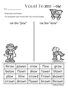 a worksheet with words and pictures on it