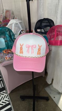 Our girly trucker hat featuring the cutest bunnies and a stunning white and gold chain is the perfect spring essential! Cutest Bunnies, Spring Essentials, Cute Bunny, Trucker Cap, The Cutest, Gold Chain, Gold Chains, Labour Day, Caps Hats