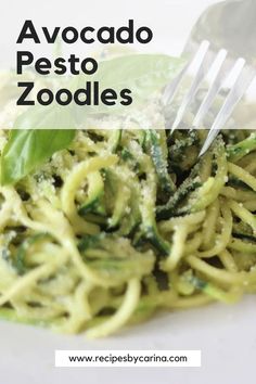 Zucchini Zoodles are a great alternative to spaghetti or just a way to get more veggies into your diet. Pair these Zoodles with Avocado Pesto for the perfect light meal or serve with grilled chicken for a midweek dinner or for a light lunch.