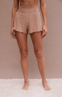 Dawn Smocked Rib Short – Z SUPPLY Chic Short Leg Loungewear Bottoms, Chic Loungewear Bottoms With Short Leg, Comfortable Soft Textured Short Bottoms, Cozy Soft-texture Short Bottoms, Cozy Soft Texture Short Length Bottoms, Spring Ribbed Bottoms Short Length, Spring Fitted Ribbed Shorts, Fitted Ribbed Shorts For Spring, Casual Shorts With Soft Texture