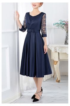 10% off now! elegant knee length wedding guest dress pleated with sleeves online. Sheprom offers formal, party, casual & more style dresses to fit your special occasions. Long Sleeve Dress For Wedding, Graduation Guest Outfit, Womens Bridesmaid Dresses, Dress Pleated, Guest Dress, Knee Dress, Formal Party, Guest Outfit, Style Dresses