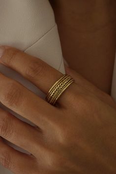 This band is the perfect blend of rugged sophistication and modern elegance. Whether you’re looking to add a touch of unique charm to your everyday style or searching for the perfect symbol of everlasting commitment, this band is your go-to. Please allow 1-2 weeks for delivery. Adjustable 14k Gold Open Band, Timeless Thick Band Adjustable Ring, Timeless Adjustable Ring With Thick Band, Timeless Adjustable Thick Band Ring, Adjustable Thick Band Rings, Tarnish Resistant, Tarnish Resistant Adjustable Thick Band Jewelry, Adjustable Thick Band Tarnish Resistant Rings, Adjustable Thick Band Tarnish Resistant Jewelry, Adjustable Tarnish Resistant Thick Band Rings