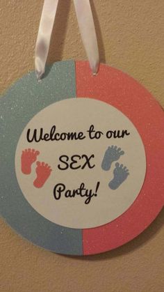 Welcome to Our Sex Party Gender Reveal Door Sign We're here for the Sex Baby shower Gender Reveal Party Decor Pink or Blue Boy or Girl Disney Gender Reveal, Welcome Door Sign, Gender Reveal Announcement, Welcome Door Signs, Gender Reveals