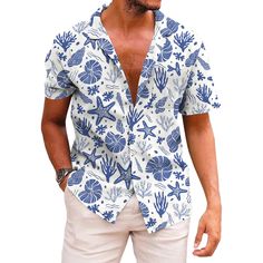 PRICES MAY VARY. Versatile Occasions: mens hawaiian costume are the ideal casual attire for beach vacations, summer gatherings, fishing, sailing, and leisurely travels. Whether you choose to pair them with casual pants, Hawaiian shorts, or swim trunks, our shirts emphasize attention to detail. They not only ensure comfortable wear but also exude a relaxed and stylish look for any occasion, whether you're gathering with friends or spending a laid-back weekend with family. Comfortable Fabric: mens Hawaiian Camp Shirt With Camp Collar For Vacation, Summer Beach Camp Shirt With Camp Collar, Summer Camp Collar Shirt For Beach, Hawaiian Relaxed Fit Shirt For Vacation, Relaxed Fit Hawaiian Shirt For Vacation, Beachwear Hawaiian Shirt With Camp Collar, Vacation Hawaiian Shirt With Relaxed Fit, Hawaiian Camp Shirt For Beach With Relaxed Fit, Tropical Shirt With Camp Collar For Vacation