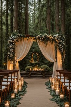 🎄💍Enchanted Christmas Weddings!💍🎄   Bring the magic of the holidays to your special day with our stunning Christmas wedding decor ideas. From twinkling lights to elegant winter wonderland themes, we provide endless inspiration to make your wedding unforgettable. Follow us for the latest trends, tips, and DIY projects to create a dreamy festive celebration. ✨🎁❄️   #ChristmasWedding #WeddingDecor #HolidayWedding #WinterWedding #DIYWedding #FestiveCelebration #WeddingInspo #HolidayMagic #DreamWedding #weddingideasonabudget Outdoor Marriage Decoration, Weeding Decoration Outdoor Ceremony, Wilderness Wedding Ideas, Outdoor Boho Wedding Decor, Unique Wedding Ideas For Guests, Wedding Inspo Outdoor, Twlight Eclipse Wedding, Forest Wedding Venue Ideas, Redwood National Park Wedding