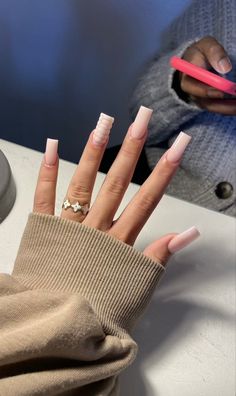 Plain Acrylic Nails, Beige Nails Design, Gold Gel Nails, Classy Acrylic, Tapered Square Nails, Fall Acrylic Nails, Classy Acrylic Nails, Nail Idea