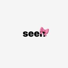 the word see with pink bows on it