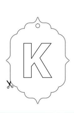 the letter k is for scissors coloring page