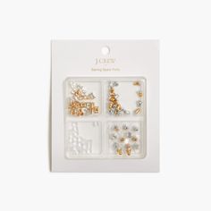 Earring parts kit White Earrings, Accessories Jewelry Earrings, Made In China, Gold And Silver, Clutches, Sale Items, Gold Earrings, J Crew, Jewelry Accessories