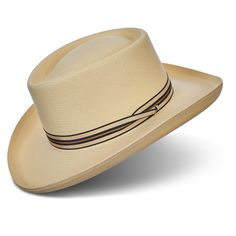 Are you a gambling man? Then the STETSON Kingston Gambler Panama Straw is the hat for you! This is the perfect summer hat, lightweight and very durable. Size: S-XL Crown: Telescoping Gambler 3 ¼” Brim Striped fabric band Kentucky Derby Top Hat With Flat Bill, Western Panama Hat With Flat Bill For Summer, Western Style Panama Hat With Flat Bill For Summer, Fitted Flat Brim Travel Hat, Fitted Flat Brim Hat For Travel, Western Style Panama Hat With Flat Bill For Outdoor, Flat Bill Sun Hat For Summer Rodeo, Classic Hats With Upf 50+ And Curved Brim, Summer Panama Hat For Rodeo With Flat Bill