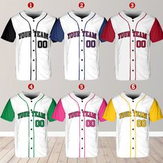 - Premium Material: Our Baseball Jerseys for women men are made from lightweight polyester, boxed flatback mesh fabric offers outstanding durability, insulation, and wrinkle resistance, which provide our customers with a great put-on experience. The elegant workmanship ensures the custom baseball jerseys fits your body excellently. - Customized Baseball Jersey: Let's create your own design with our personalized baseball jersey. Select the desired size and color, then enter the name and number. Please read the size information for choose your own size. - Suitable for any occasion: Straight-fit Baseball Jerseys are prepared with full button sown closures. Our baseball jerseys can be worn on a variety of situations, including hanging out with friends, attending athletic events, or even as cus Jersey Uniform, Baseball Uniforms, Custom Baseball Jersey, Baseball Jersey Shirt, Baseball Fan, Team Name, Team Names, Baseball Jersey, Baseball Jerseys