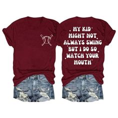 Please note, this item ships from an international seller. Expected delivery is 10-15 days. Baseball Mom Shirts For Women My Kid Might Not Always Swing Funny Saying T Shirt Casual Sport Mom Tee Crewneck Tops Features: SizeNote: The US Size 2XL is Tag Asian Size 3XL. Our size is Asian size, which is smaller than US size. Please kindly check our size before making an . Recommend to choosing 1-2 size Up. Our design concept is simple,comfortable. Combines exquisite tailoring & superior fabrics, for Sport Mom, Boots And Leggings, Baseball Mom Shirts, Cute Graphic Tees, Top Shirt Women, Casual Sport, Sports Mom, Graphic Tops, Female Friends