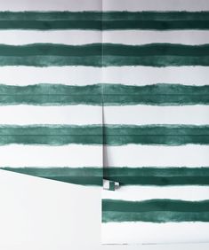 the green and white stripes are painted on paper