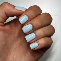 Light Blue Nails With Design Short Square, Pale Blue Dip Nails, Lite Blue Nail Ideas, Opi Light Blue Nail Polish, Beachy Blue Nails, Robin Blue Nails, Dnd Light Blue Gel Polish, Short Pale Blue Nails, Blue Plain Nails