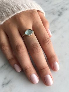 ROSECUT AQUA AND DIAMONDS RING – Emily Amey Jewelry Diamonds Ring, Boho Jewelry, Diamond Rings, Aquamarine, Jewelry Inspiration, Wedding Ring, My Jewellery, Jewelry Box, Gemstone Rings