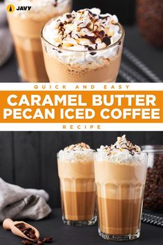 How to make Caramel Butter Pecan Iced Coffee at home using Javy Coffee Butter Pecan Iced Coffee, Butter Pecan Coffee, Espresso Machine Recipes, Cold Coffee Drinks Recipes, Caramel Iced Coffee Recipe, Caramel Butter, Javy Coffee, Cold Brew Coffee Recipe, Cold Brew Coffee Concentrate