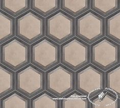 an image of hexagonal tiles in grey and beige