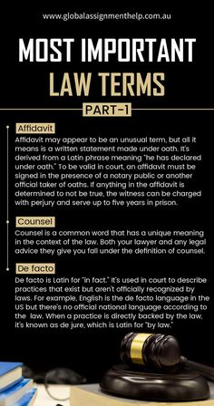 IMPORTANT TERMS IN LAW  | GLOBAL ASSIGNMENT HELP AUSTRALIA International Relations Student, Law Terms, Assignment Tips, Clat Exam, Law Study, Law Essay, Law Life