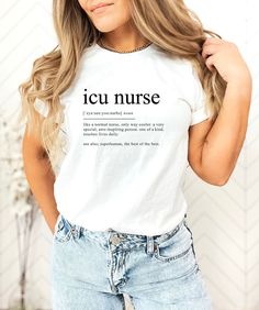 Nurse Definition, Nurse Svg, Nicu Nurse, Intensive Care Unit, Graduation Shirts, Nursing Graduation, Nursing Student, Nurse Shirt