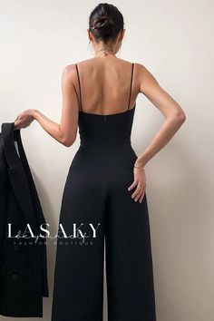 Lasaky - Sophisticated Strappy Sleeveless Wide-Leg Jumpsuits - A Perfect Blend of Elegance and Fashion Look Casual Chic, Jumpsuit Casual, Sleeveless Outfit, Casual Wide Leg Pants, Jumpsuit Summer, Long Romper, Beautiful Figure, Casual Jumpsuit, Sleeveless Jumpsuits