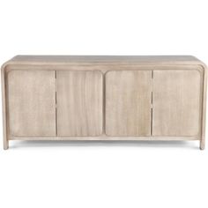 the sideboard is made from wood and has three doors