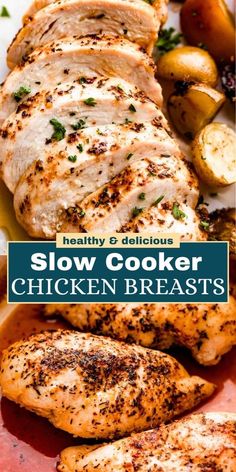 This Slow Cooker Chicken Breast recipe, combining a tasty mix of herbs and spices, offers a healthy, simple, and incredibly delicious way to enjoy juicy, tender, and flavorful chicken. Slow Cooker Chicken Breast, Chicken Breast Recipes Slow Cooker, Chicken Breast Slow Cooker, Chicken Breast Crockpot Recipes, Crockpot Chicken Healthy, Crockpot Chicken Breast, Easy Slow Cooker Chicken, Easy Crockpot Chicken