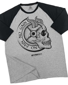 027. RAGLAN No Pain No Gain Workout Gym T-Shirt for Men T-Shirt Grey T-Shirt GYMISH LIFESTYLE Manly Fashion, Funny Gym Shirts, Gym Apparel, No Pain No Gain, Funny Workout, Funny Gym, Gym Shirt, Gym Gear, Fitness Gifts