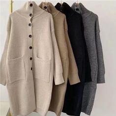 Discount / Offers On Bundles Only 45% Acrylic/55% Nylon You Will Receive A Size One Size Fits All. We Recommend It For Sizes S, M, L & Xl Button Color Is Diff Than Pic Color Is Oat Beige, 2nd Coat In The First Pic Cheap Oversized Zara Outerwear, Chunky Knit Long Sleeve Sweater Coat For Work, Workwear Chunky Knit Sweater Coat, Oversized Neutral Sweater Coat For Winter, Beige Soft Knit Sweater Coat For Work, Travel Cardigan, Neckline Pattern, Black Lace Cardigan, Long Cardigan Coat