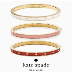 Brand New With Tags Kate Spade Brand " Spot The Spade" -Bangle Bracelet -White Color -Hinged Closure -Dust Bag/ Gift Box Included Adjustable White Bangle, White Stackable Bangle, Kate Spade Bangle Bracelets For Wedding, Elegant White Kate Spade Bracelet, Kate Spade Bangle Bracelet For Weddings, Kate Spade Formal Bangle Bracelets, Kate Spade Formal Bangle Bracelet, Kate Spade Bracelet Bangles, Kate Spade Party Bangle