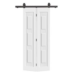 an open white door on a white background