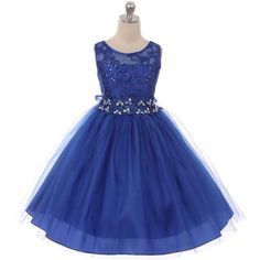 Blue Floral Applique Dress For Dress-up, Royal Blue Princess Dress For Dress-up, Fitted Blue Princess Dress With Floral Applique, Blue Floral Applique Wedding Dress, Blue Wedding Dress With Floral Applique, Blue Summer Princess Dress For Pageants, Blue Princess Dress For Summer Pageant, Blue Princess Dress With Floral Applique, Elegant Blue Birthday Dress