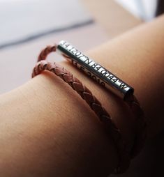 Personalized Coordinate Bracelets, Mens Coordinate Bracelets, Coordinate jewelry, Coordinate gifts, Mens engraved Bracelet, Anniversary Gift Stainless Steel Real leather Color: Dark Brown / Black / White / light Brown Looking for your exact coordinate here: https://www.latlong.net/ Personalized engraved coordinates bracelets for boyfriend, husband, men. Real leather bracelet with stainless steel cylinder for him. To see more different styles handmade bracelets, click https://www.etsy.com/shop/Ha Coordinates Gift, Coordinates Jewelry, Girlfriend Anniversary Gifts, Bracelets For Boyfriend, Coordinates Bracelet, Bracelets Etsy, Leather Anniversary Gift, Leather Anniversary, Personalized Anniversary Gifts