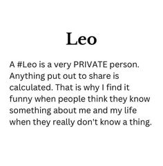 leo is a very private person anything put to share is calculated that is why i find it funny