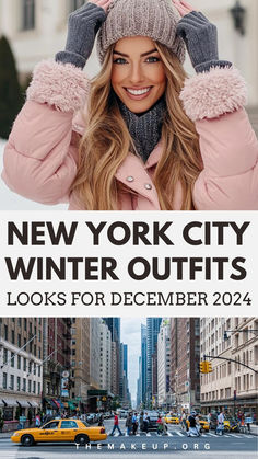 Best New York City winter Inspired Outfits Looks for December 2024 New York In December Outfits Street Styles, Womens Nyc Winter Fashion, New York Outfits In January, Nyc Outfit Christmas, Clothes For Chicago Winter, Christmas In Ny Outfits, Birthday Outfits New York, Winter Fashion New York City, Nyc Layering Outfits