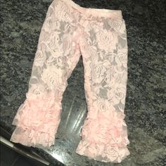 Purchased At A Boutique But Never Used, These Pink Lace Baby Girl Leggings Are Brand New. Elastic Waistband And Ruffle Bottoms. Yume Kawaii Fashion, Corduroy Leggings, Toddler Girls Leggings, Cheetah Print Leggings, Yume Kawaii, Girl Leggings, Lace Leggings, Lace Pants