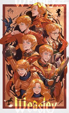 Harry Potter Magic Aesthetic, Weasley Family Fanart, Harry Potter Anime Fanart, Gryffindor Fanart, Hogwarts Family, Hogwarts Fanart, Fanart Harry Potter, Skitse Bog, Harry Potter Fanları