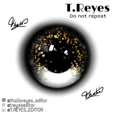 an eye with the words t r eyess do not repost on it