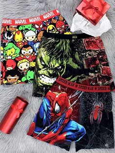 Marvel Avengers Superheroes Men's Boxer Lounge Shorts These novelty boxers feature graphics of your favorite Marvel Avengers heroes, Captain America, Iron Man, Spider-Man, Spider-Woman, the Hulk, She-Hulk, Black Widow, Thor, Dare Devil, Venom, Iron Fist, Luke Cage, Captain Marvel, Nick Fury, and more! #marvel #avengers #superhero #boxer #cottonboxers #spiderman #hulk #amazon #shopamazon #amazonprime #yankeetoybox Marvel Nick Fury, Teen Sleeping, Spider Man Web, Dare Devil, Man Spider, Web Comic, Luke Cage