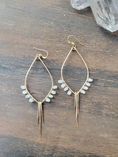 So in love with these Moonstone Tulip Earrings! These beauties are abstract art pieces of tulips that you can wear and take with you on your adventures! They are the perfect addition to your Spring/Summer jewelry and they go with just about anything! They are available in Sterling Silver and 14K Gold Filled. Each piece is hand formed and hammered for texture and shape. Four beautiful Moonstone Gems are wire wrapped up each side of the earring. The length of the earrings are just a tad over 3 in. Bohemian Drop Pierced Earrings, Bohemian Teardrop Crystal Earrings For Pierced Ears, Unique Teardrop Chandelier Earrings For Pierced Ears, Bohemian Teardrop Crystal Earrings, Pierced Teardrop Moonstone Earrings, Unique Teardrop Hoop Earrings For Everyday, Bohemian Moonstone Jewelry With Teardrop Shape, Bohemian Pierced Linear Earrings As Gift, Bohemian Moonstone Teardrop Jewelry