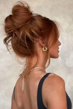 Trendy Auburn Hair, Hair Inspiration Ginger, Red Hair Inspo Color Copper, Nails For Ginger Hair, Honey Blonde Orange Hair, Orange Hair Hairstyles, Red Copper Hair With Highlights, Copper Balayage With Blonde Highlights, Brunette And Ginger Hair