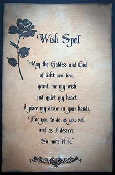 Spellswish1 Witchcraft Love Spells, Wish Spell, Spells That Actually Work, White Magic Spells, Easy Love Spells