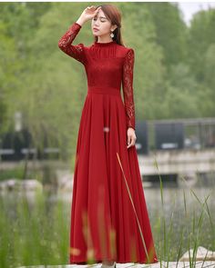 Cheap Maxi Dresses, Red Wedding Dresses, Red Maxi, Formal Dresses Short, Maxi Dress Prom, Red Dress Maxi, Maxi Dress Online, Lace Patchwork, Fabulous Dresses