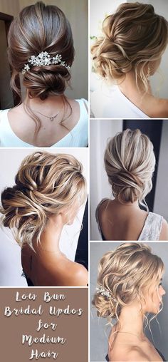 different hairstyles and hair accessories for the bride